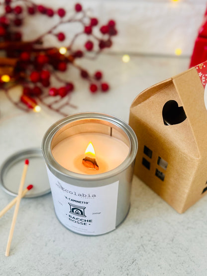 BACCHE ROSSE  - Caminetto - Candela Maxi