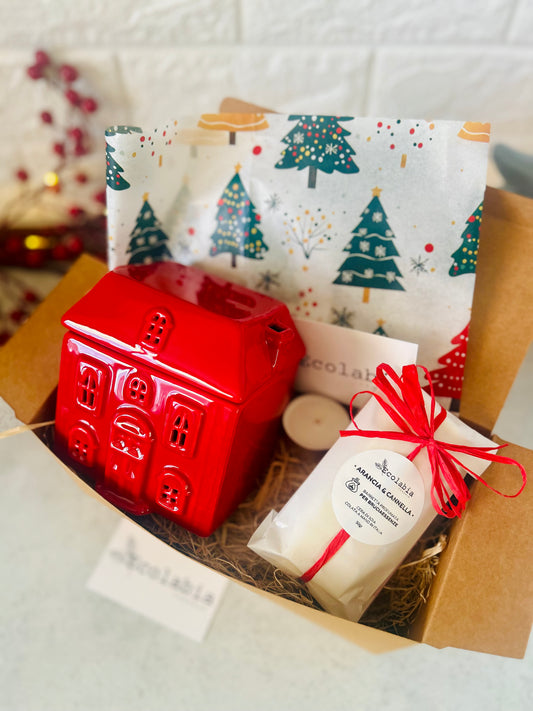 Box Regalo Bruciaessenze CASETTA ROSSA - Jingle Bells